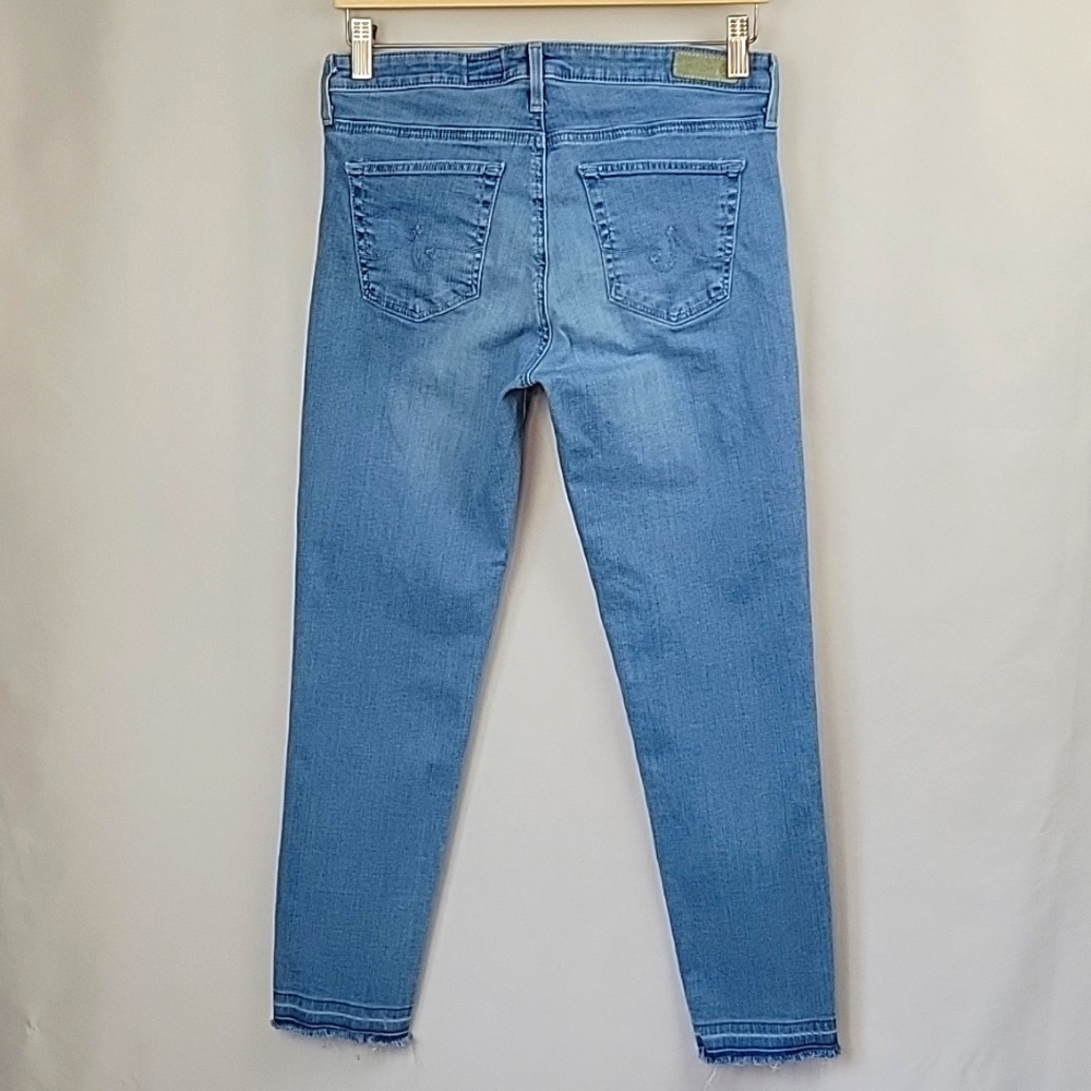 Ag Adriano Goldschmied Blue Cropped Ankle Jeans